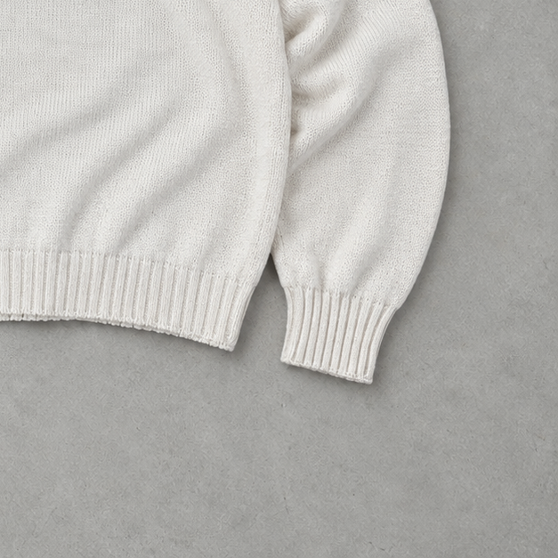 Ralph Lauren Sweater Creme Stitched Logo Rare (XL)