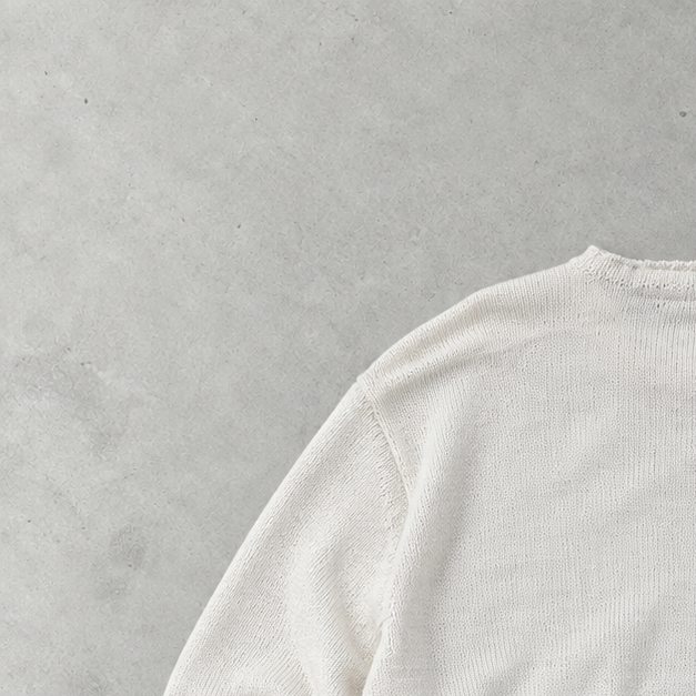 Ralph Lauren Sweater Creme Stitched Logo Rare (XL)