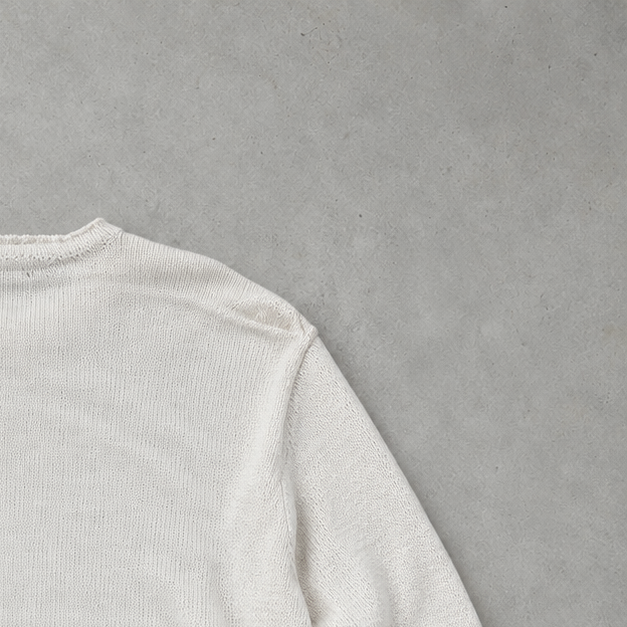 Ralph Lauren Sweater Creme Stitched Logo Rare (XL)