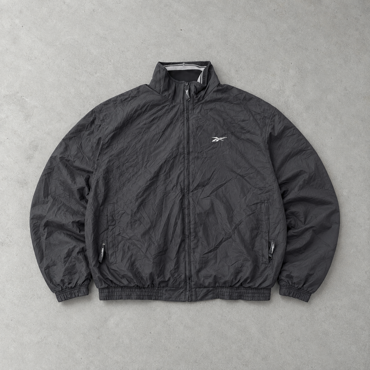 90s Reebok Track Jacket Schwarz Limited Stitched Logo (M)