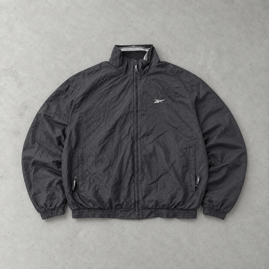 90s Reebok Track Jacket Schwarz Limited Stitched Logo (M)