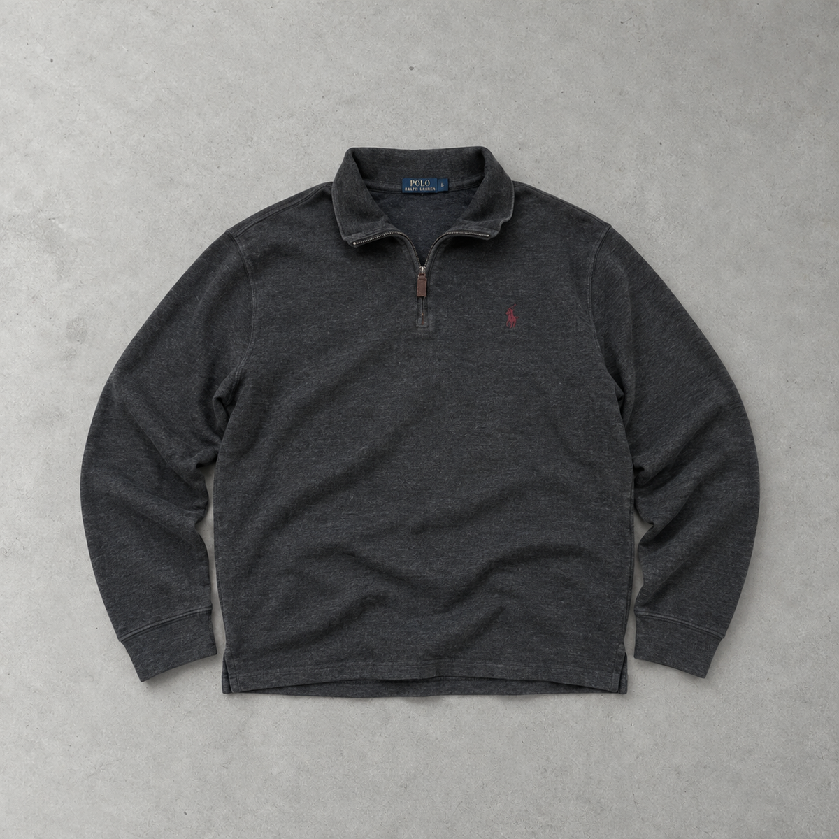 Ralph Lauren Half-Zip Sweater Grau Rare (L)