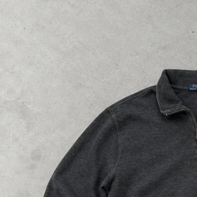 Ralph Lauren Half-Zip Sweater Grau Rare (L)