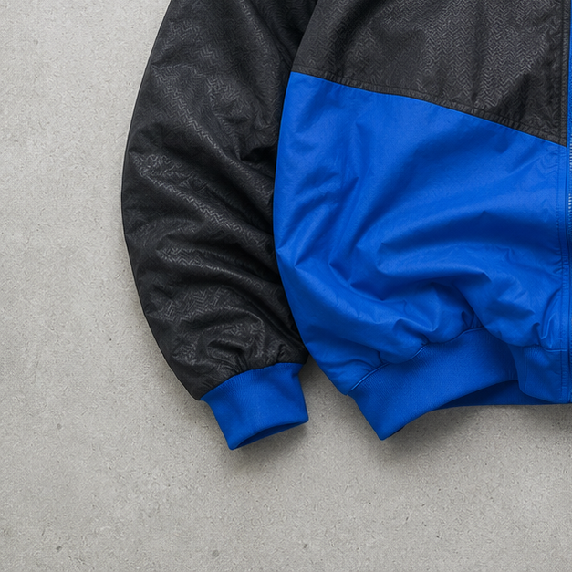 Y2K Nike Hoodie Blue Black Rare (L) Stitched Logo