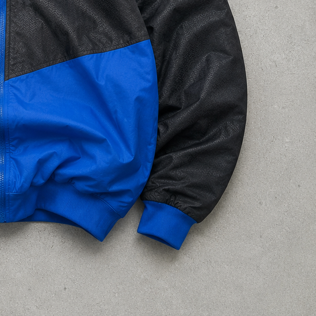 Y2K Nike Hoodie Blue Black Rare (L) Stitched Logo