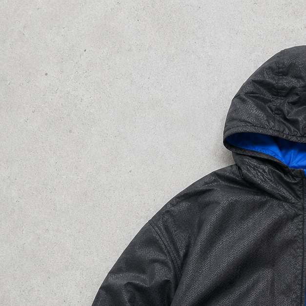Y2K Nike Hoodie Blue Black Rare (L) Stitched Logo