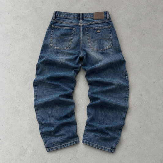 Y2K Emporio Armani Bootcut Pants Navy Rare (W31 | DE 46)