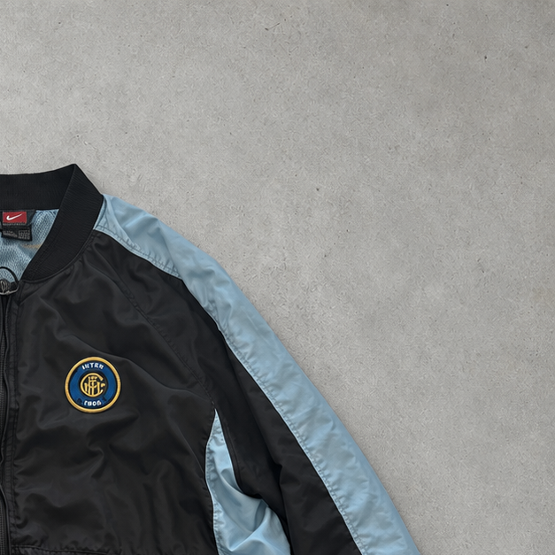 Inter Mailand 1999/2000 Nike Track Jacket Schwarz, Türkis Limited (M)