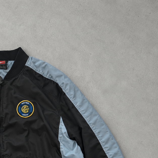 Inter Mailand 1999/2000 Nike Track Jacket Schwarz, Türkis Limited (M)
