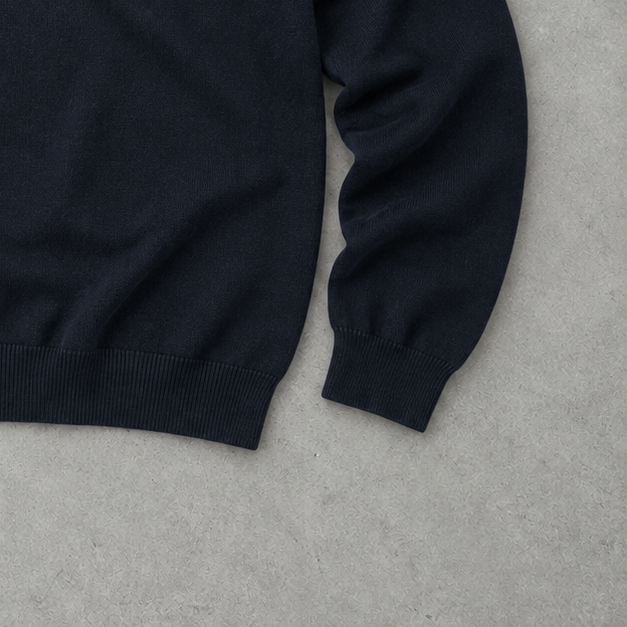 Y2K Polo Ralph Lauren Sweater Marineblau Rare (L) Stitched Logo