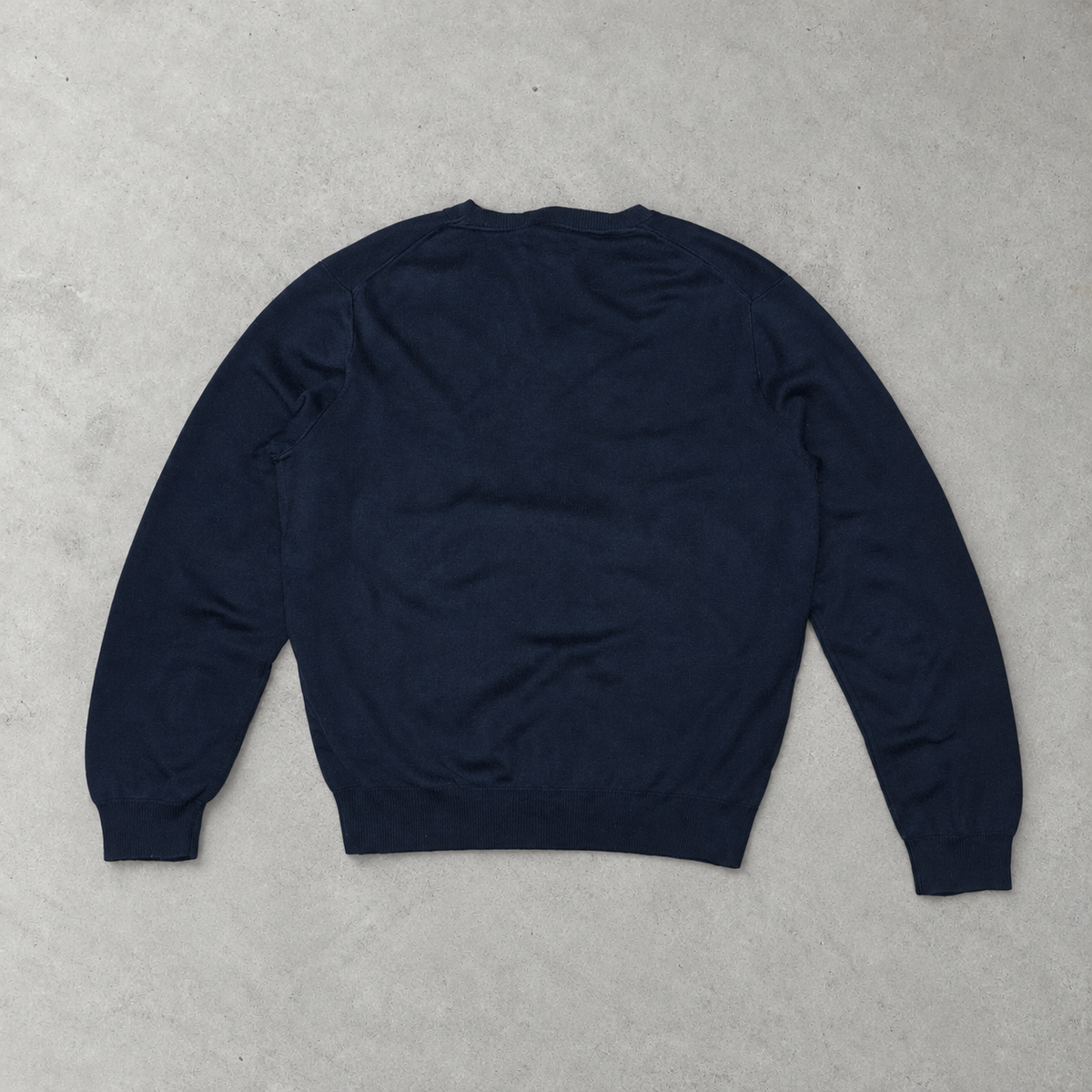 Y2K Polo Ralph Lauren Sweater Marineblau Rare (L) Stitched Logo