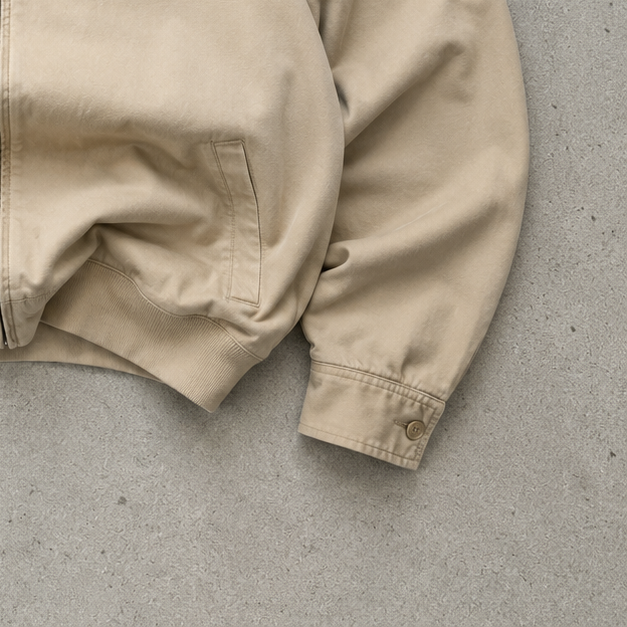Ralph Lauren Harrington Jacket Beige Rare Stitched Logo (S)