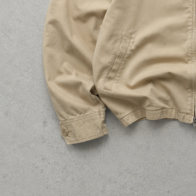 Ralph Lauren Harrington Jacket Beige Rare Stitched Logo (S)