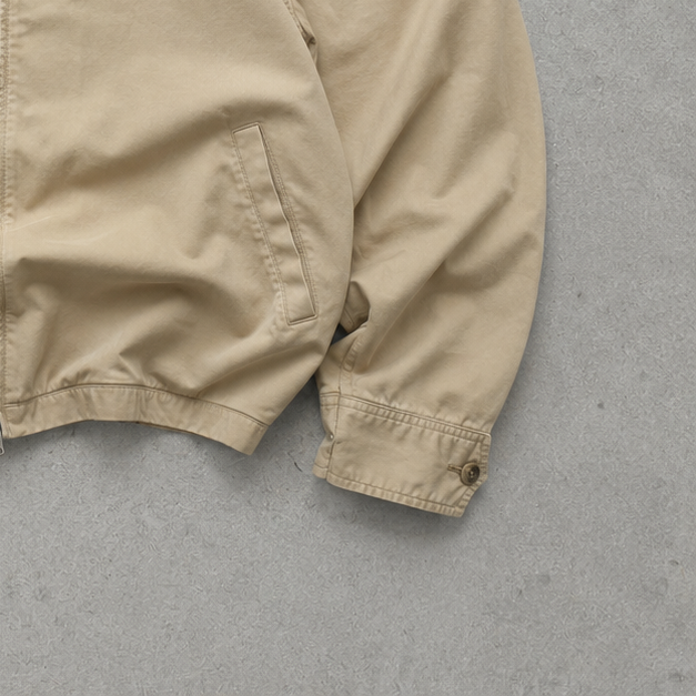Ralph Lauren Harrington Jacket Beige Rare Stitched Logo (S)