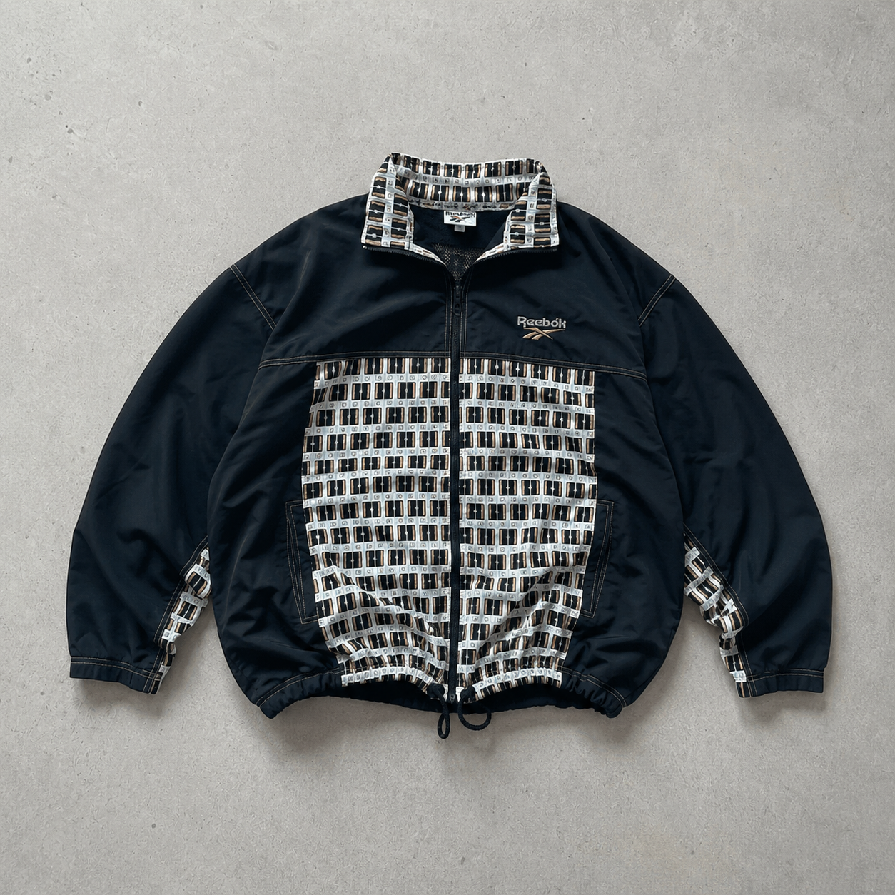 Reebok Jacket Black / Gold Rare (M)