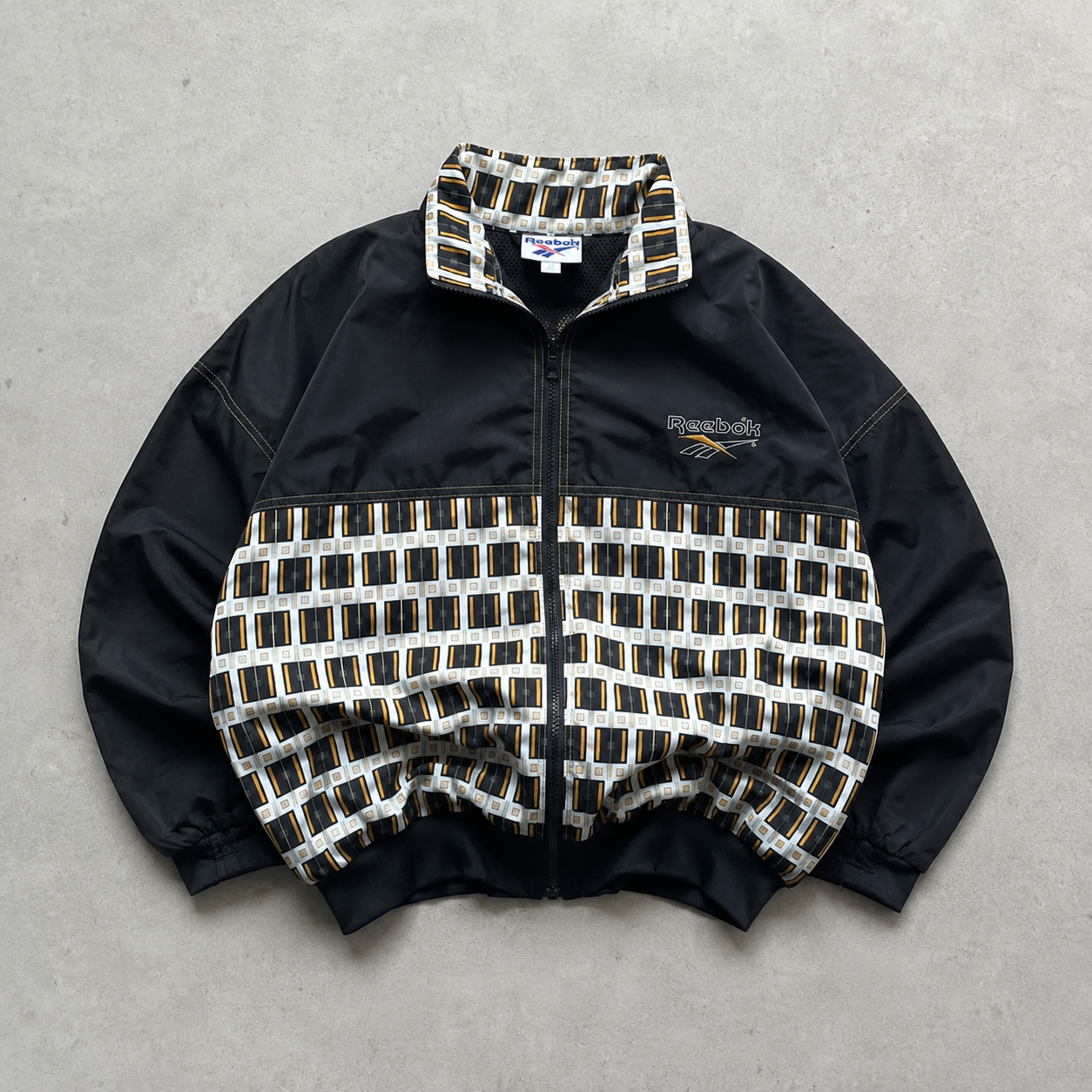 Reebok Jacket Black / Gold Rare (M)