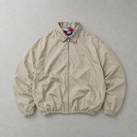 90s Ralph Lauren Shirt Beige Limited Stitched Logo (M)
