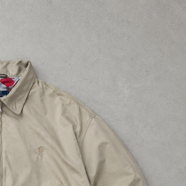 90s Ralph Lauren Shirt Beige Limited Stitched Logo (M)