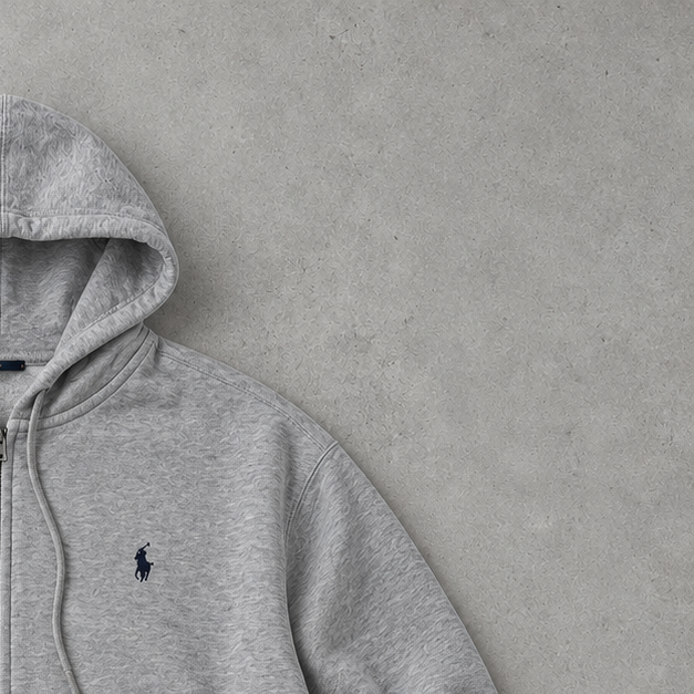 Polo Ralph Lauren Hoodie Grey Rare (L)