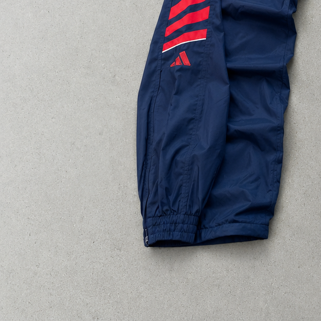 Y2K 90s ADIDAS Jeans Navy / Red Rare (L)