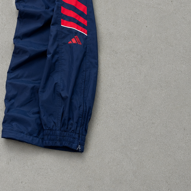 Y2K 90s ADIDAS Jeans Navy / Red Rare (L)