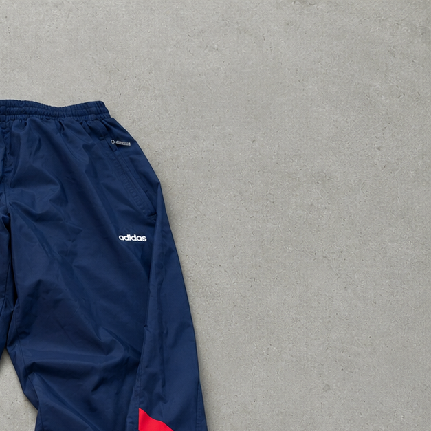 Y2K 90s ADIDAS Jeans Navy / Red Rare (L)