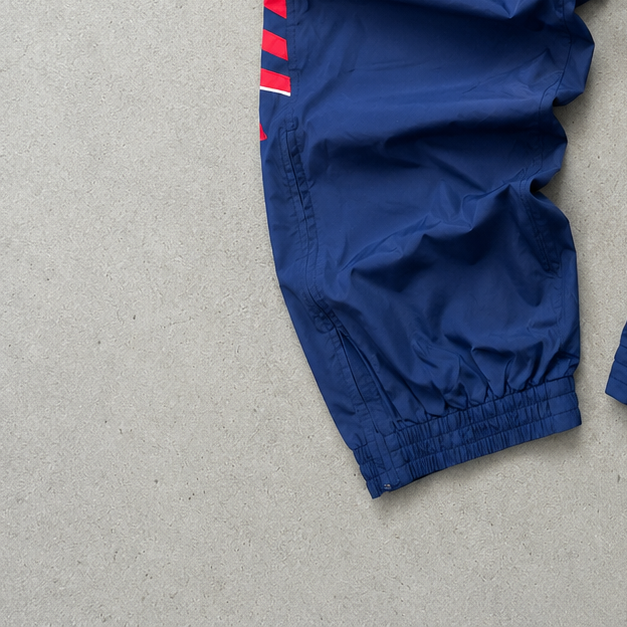 Y2K 90s ADIDAS Jeans Navy / Red Rare (L)
