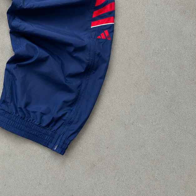 Y2K 90s ADIDAS Jeans Navy / Red Rare (L)