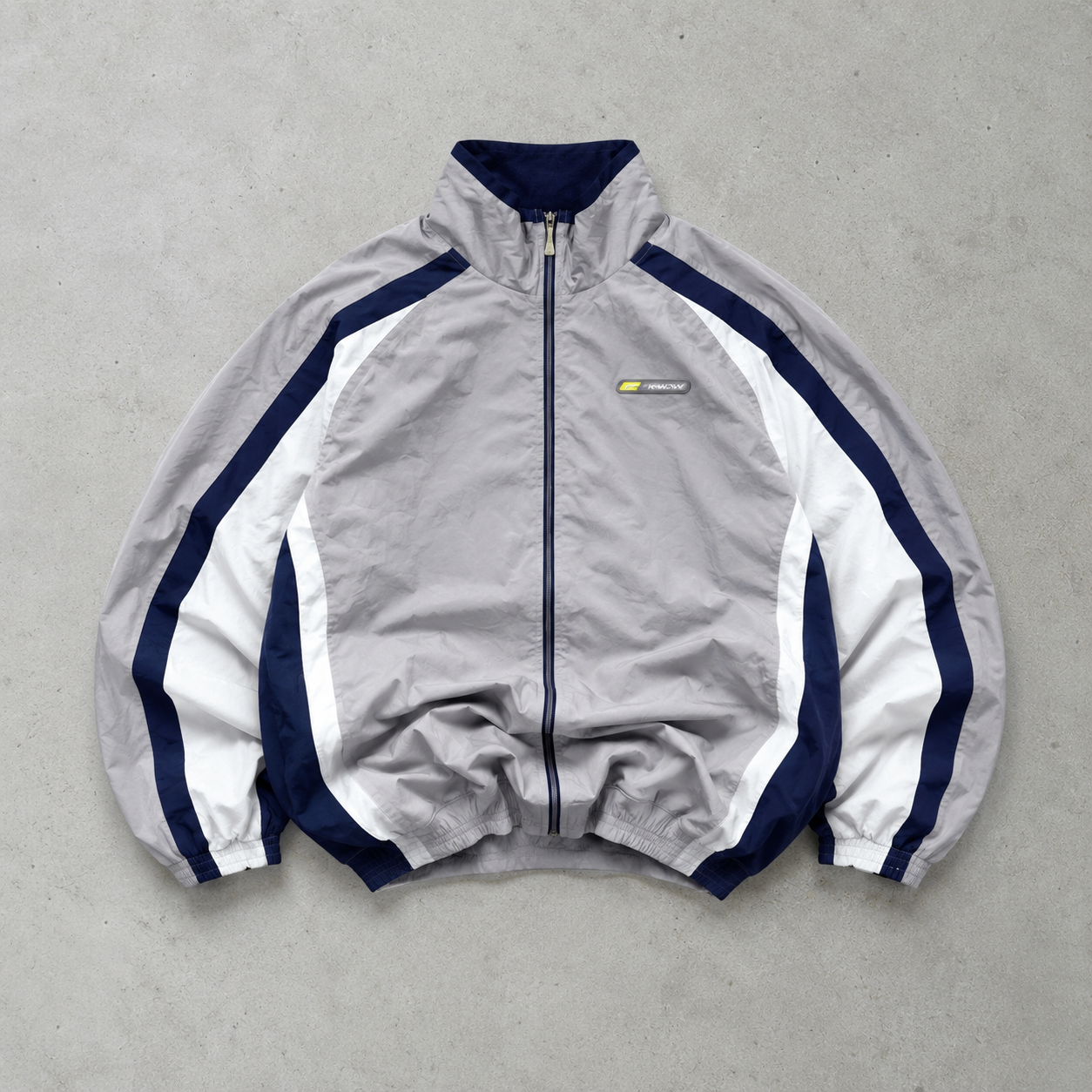 Y2K Reebok Windbreaker Grey / White Rare (XL)