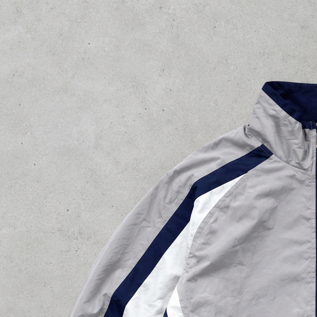 Y2K Reebok Windbreaker Grey / White Rare (XL)