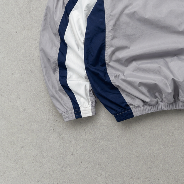 Y2K Reebok Windbreaker Grey / White Rare (XL)