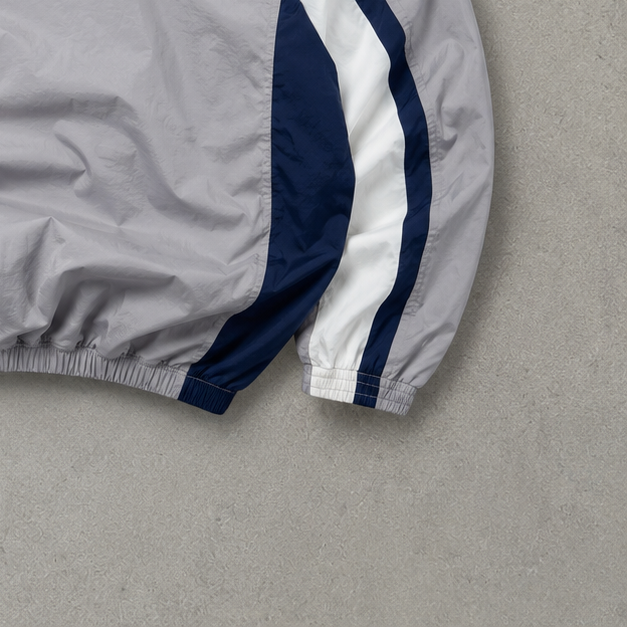 Y2K Reebok Windbreaker Grey / White Rare (XL)