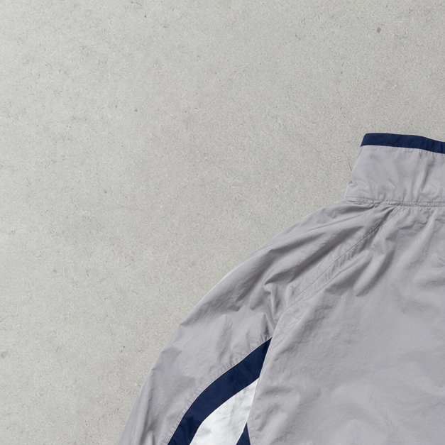 Y2K Reebok Windbreaker Grey / White Rare (XL)