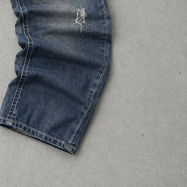 Y2K Vintage True Religion Billy Super T Straight Fit Jeans Blau, Marineblau Rare (W34 | DE 50) Stitched Logo
