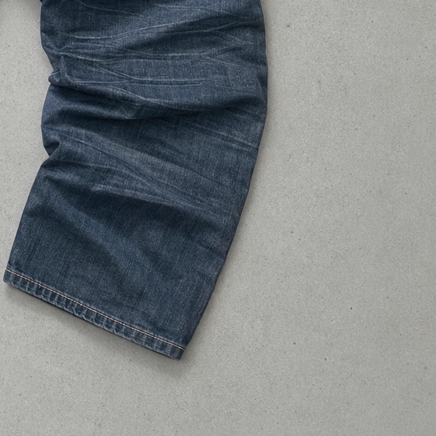 Y2K Vintage True Religion Billy Super T Straight Fit Jeans Blau, Marineblau Rare (W34 | DE 50) Stitched Logo