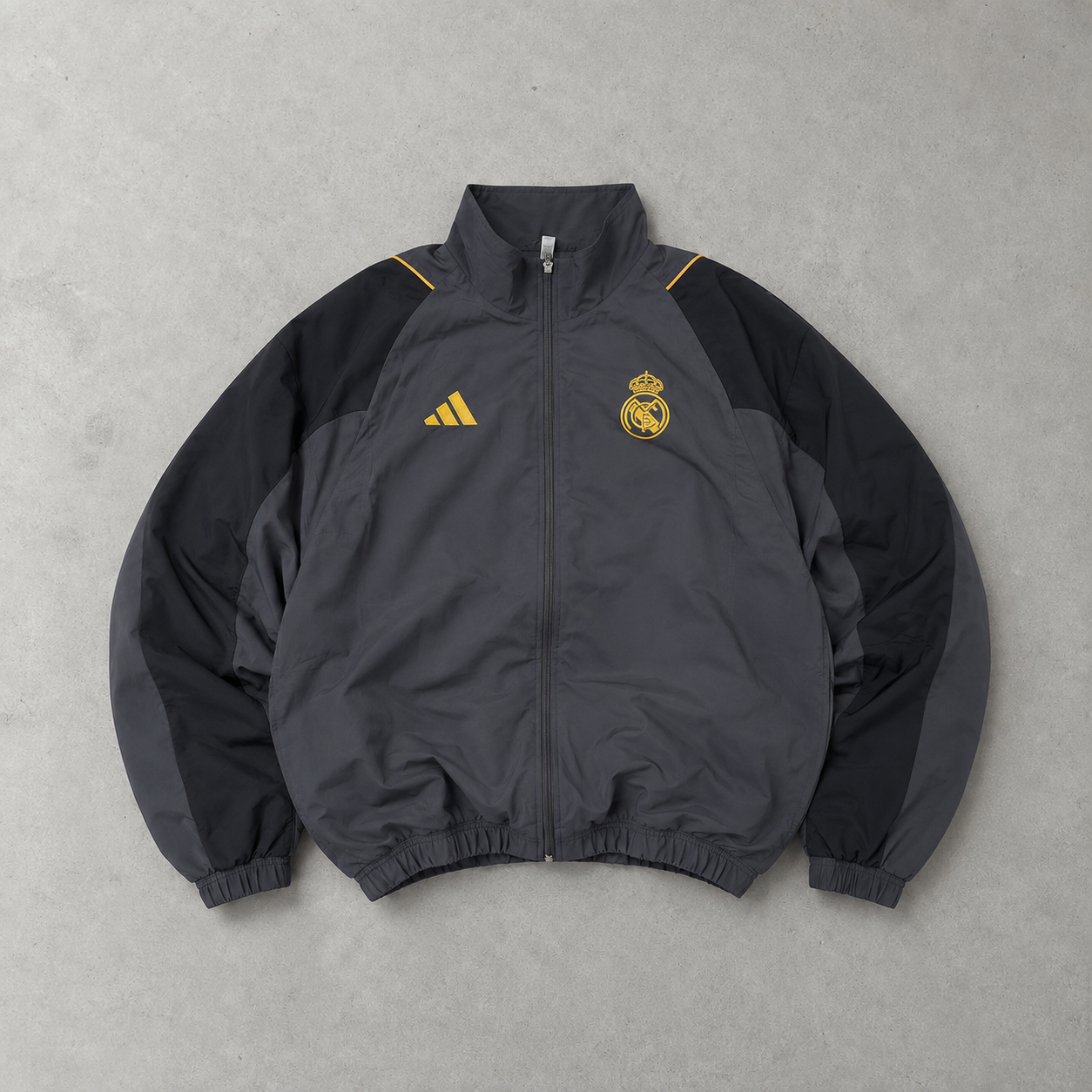 Y2K Adidas Track Jacket Grau, Schwarz Rare (Size M)