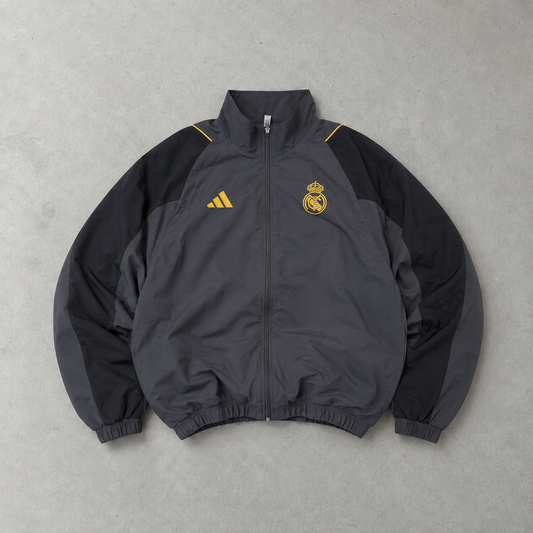 Y2K Adidas Track Jacket Grau, Schwarz Rare (Size M)