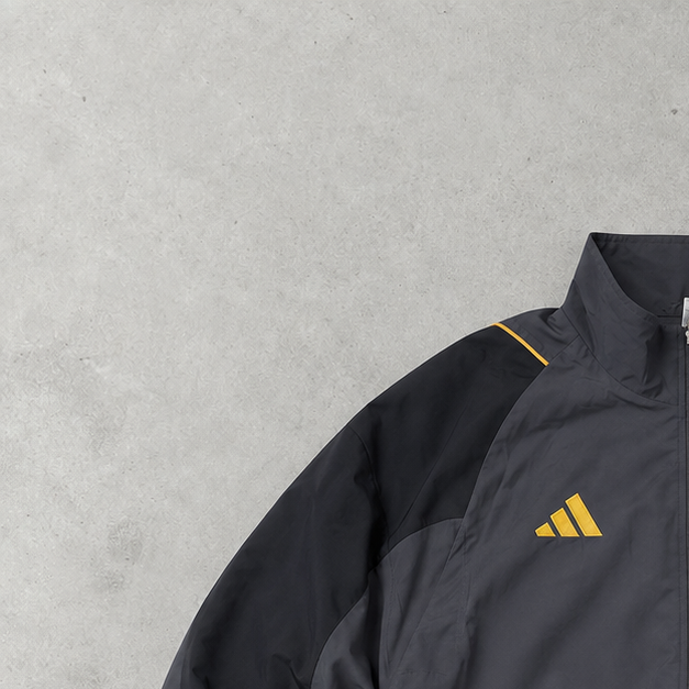 Y2K Adidas Track Jacket Grau, Schwarz Rare (Size M)