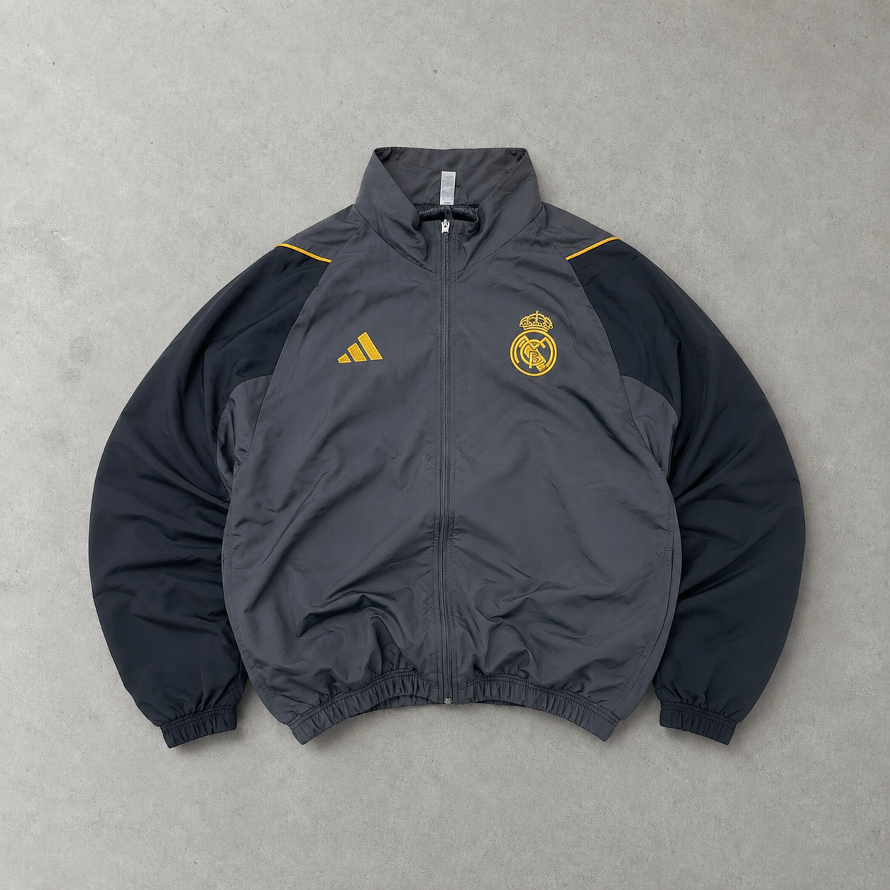Y2K Adidas Track Jacket Grau, Schwarz Rare (Size M)