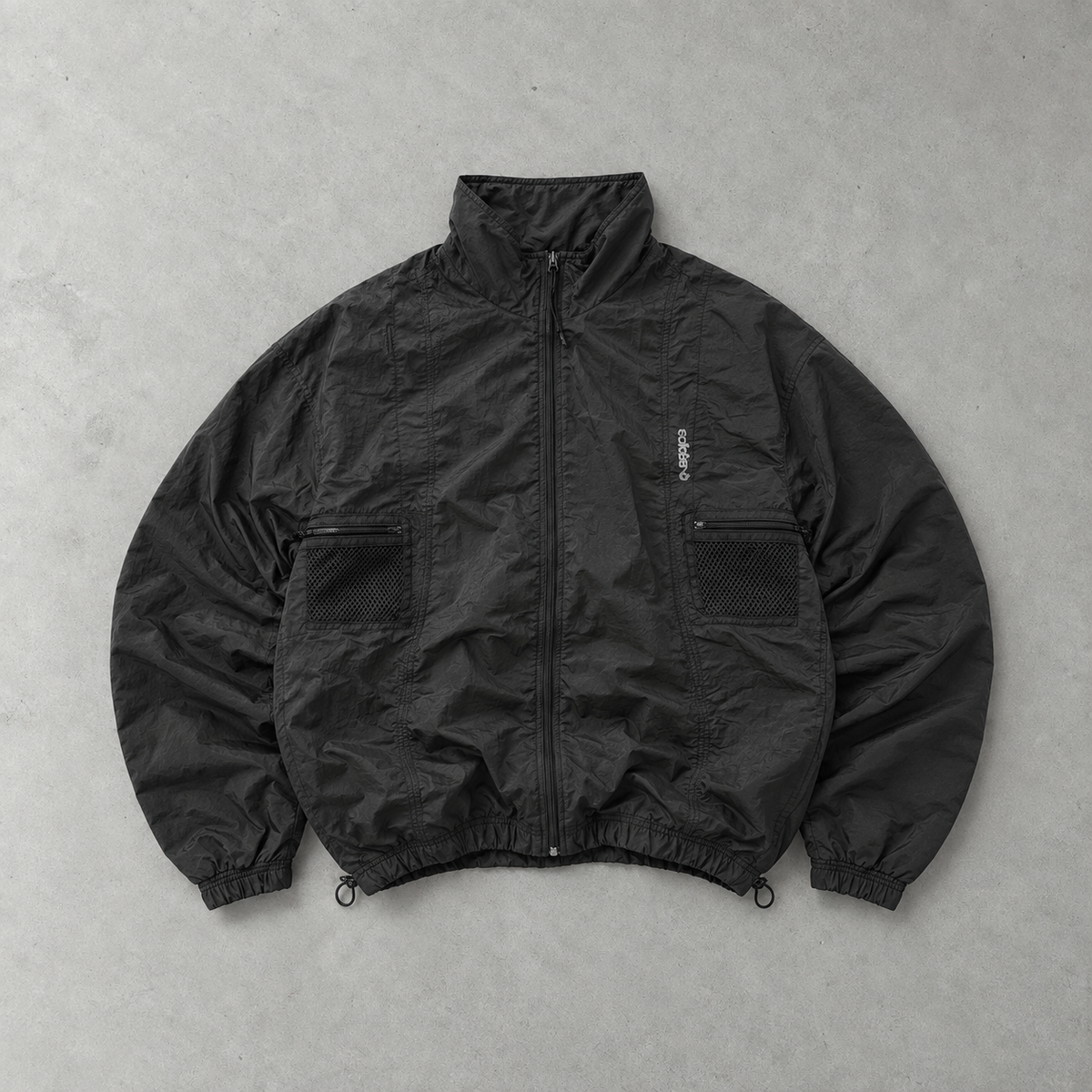 Veste de survêtement vintage Adidas noire limitée (L)