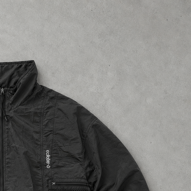Veste de survêtement vintage Adidas noire limitée (L)