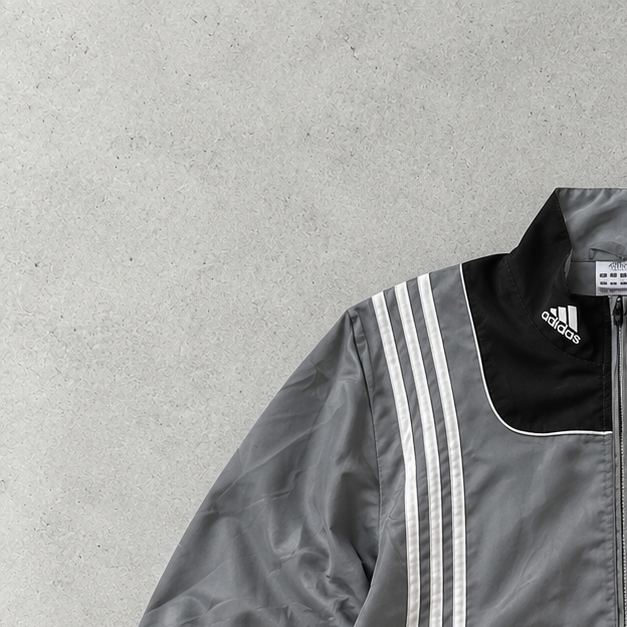 Adidas Windbreaker Grey / Black Rare (S)