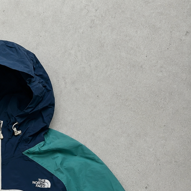 The North Face Windbreaker White, Green Rare (XL)