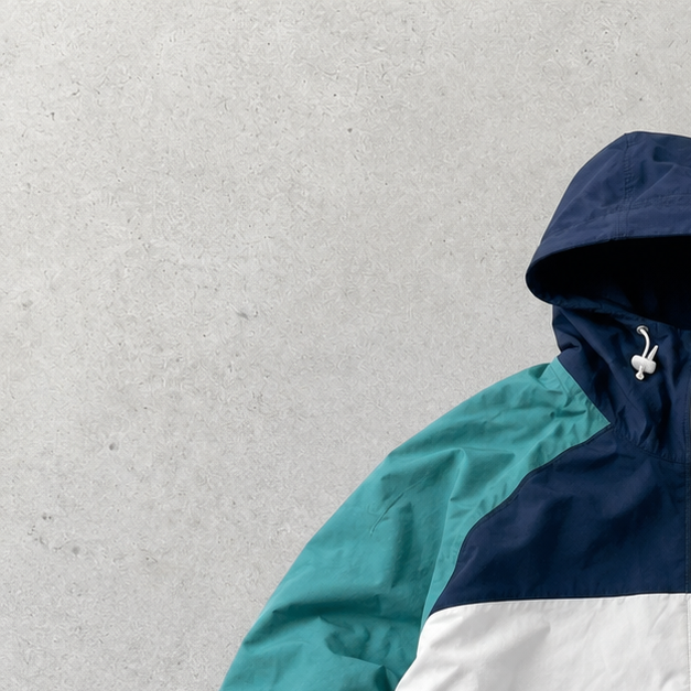 The North Face Windbreaker White, Green Rare (XL)
