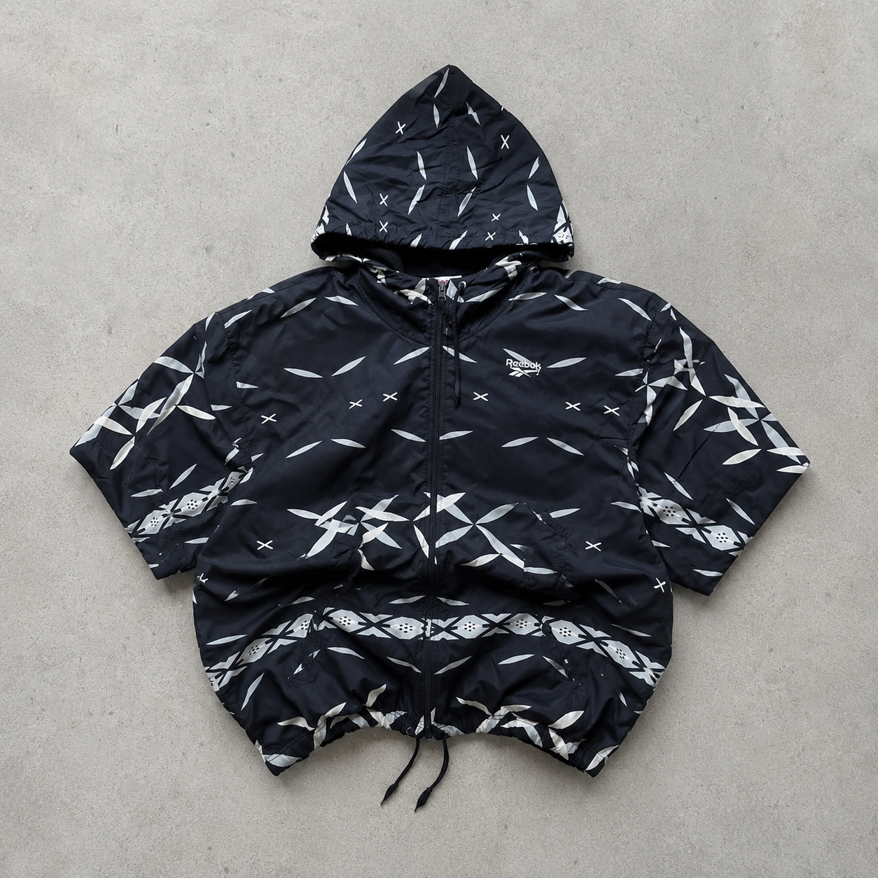 2000 Reebok Hoodie Navy / White Limited Stitched Logo (L)
