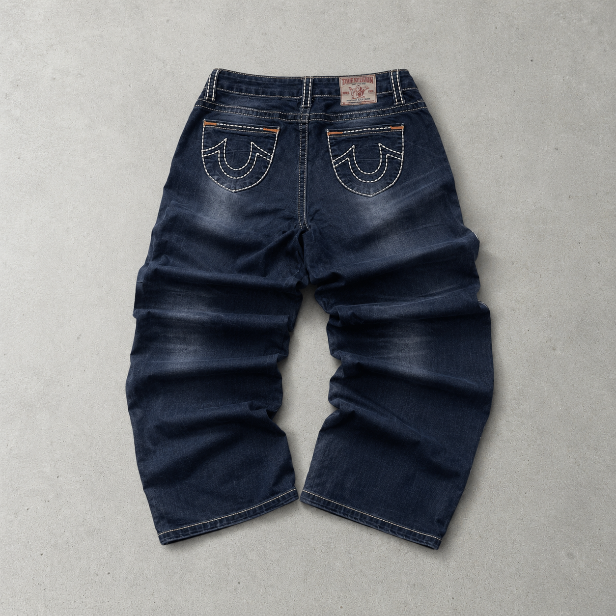 Y2K True Religion Jeans Marineblau, Blau Limited (W33 | DE 48)
