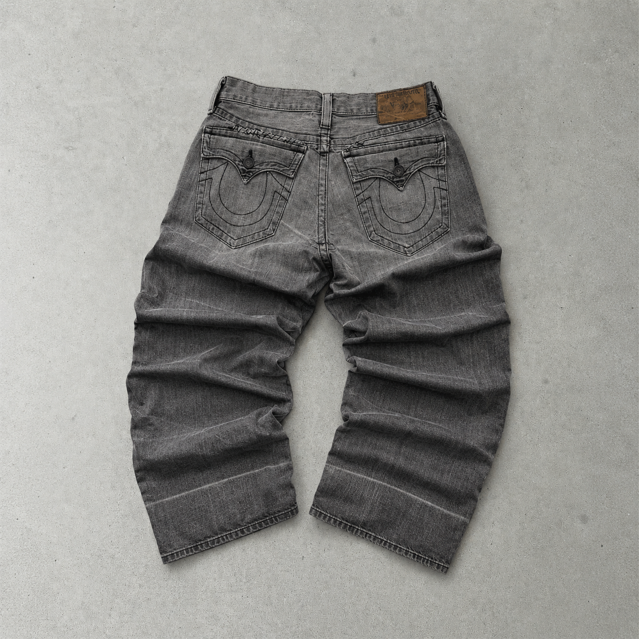 Y2K True Religion Jeans Grau, Schwarz Limited (W28 | DE 44)