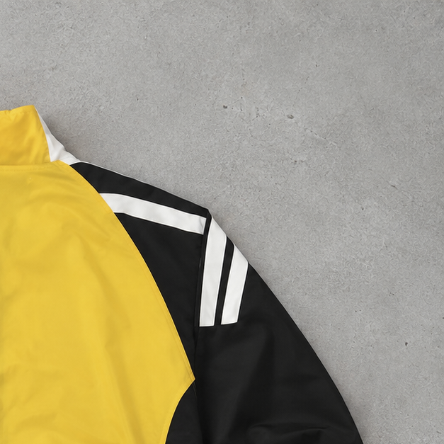 Y2K Adidas Rain Jacket Yellow / Black Rare (S)