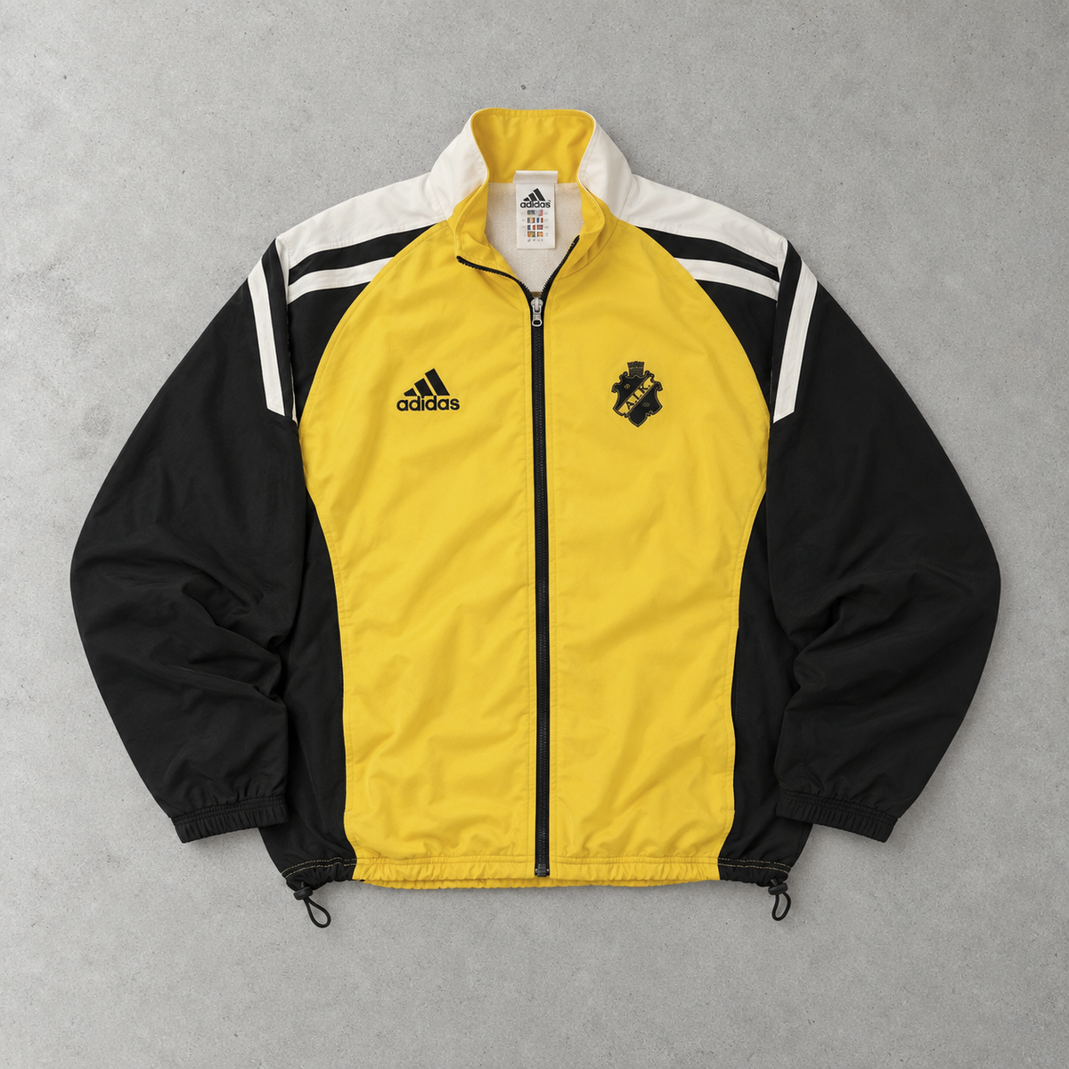 Y2K Adidas Rain Jacket Yellow / Black Rare (S)