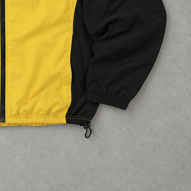 Y2K Adidas Rain Jacket Yellow / Black Rare (S)